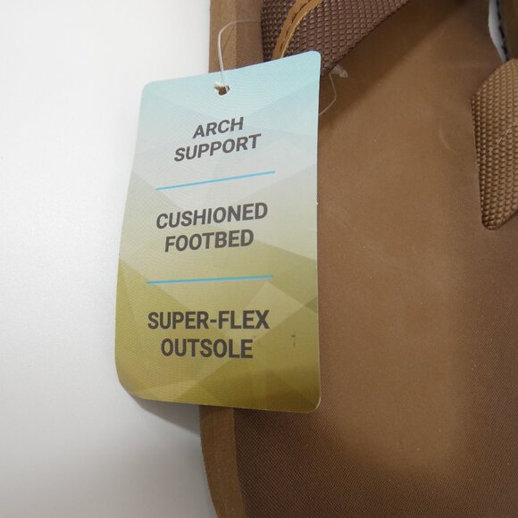 Men's NWT Ocean+Coast Brown Super Flex Flip Flop Sandals Size XL 12-13 - Picture 5 of 7